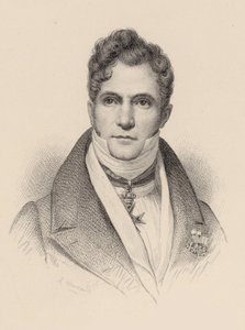 Porträtt av dirigenten och kompositören Gaspare Spontini 1774-1851.