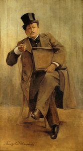 Porträtt av Georges Courteline 1858-1929, ca. 1898. av Leopold Stevens
