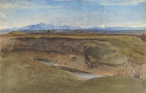 Landskap nära Rom, 1867. av Leopold Venus