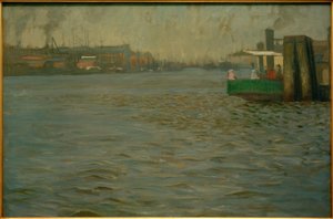 Söndagsstämning på Elbe. St Pauli Landungsbrücken