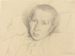 Konstnärens syster, Marie von Kalckreuth av Leopold von Kalckreuth