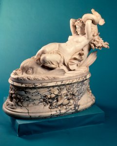 Galatea rider på en delfin, ca 1880 av Leopoldo Ansiglione