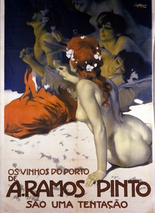 Reklam för portugisiska viner. Affisch av Leopoldo Metlicovitz, ca. 1915.