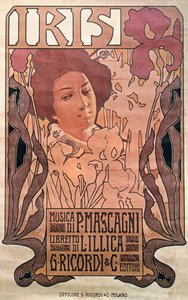 "Iris" av Pietro Mascagni av Leopoldo Metlicovitz