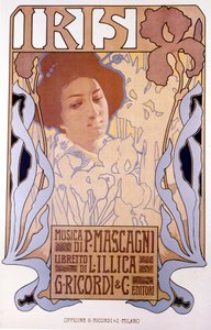 Iris komponerad av Pietro Mascagni, affisch av Leopoldo Metlicovitz, libretto av Luigi Illica, 1898. av Leopoldo Metlicovitz