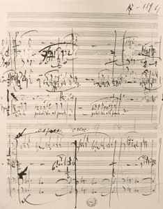 Partitur för "The Cunning Little Vixen" (bläck på papper) av Leos Janacek