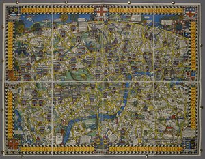 "Genom att betala oss dina öre" - eller "Wonderground Map of London Town" av Leslie MacDonald (1884 1947) Gill