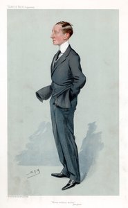 Guglielmo Marconi, italiensk fysiker och uppfinnare och pionjär inom trådlös telegrafi av Leslie Matthew Ward