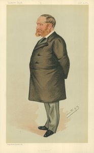 Mr Charles Henry Wilson, A squatter, 24 januari 1885, Vanity Fair tecknad (färg litho) av Leslie Matthew Ward