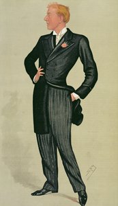 Herbert Beerbohm Tree (1852-1917), en spionkarikatyr från Vanity Fair, 12 juli 1890. av Leslie Matthew Ward