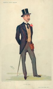 Mr W Hall Walker MP, En lycklig ägare, 21 juni 1906, Vanity Fair-tecknad film av Leslie Matthew Ward
