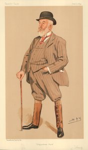 Mr William Montagu Tharp, Chippenham Park, 21 juni 1894, tecknad Vanity Fair av Leslie Matthew Ward