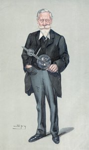 Sir William Crookes, engelsk fysiker och kemist, ca 1900-talet av Leslie Matthew Ward