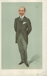 The Earl of Yarborough, Brocklesby, 2 januari 1896, Vanity Fair tecknad film av Leslie Matthew Ward