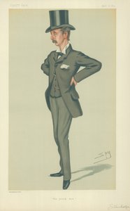 Parlamentsledamot Edward Stanhope, Den unge mannen, 12 april 1879, Vanity Fair-karikatyr. av Leslie Matthew Ward