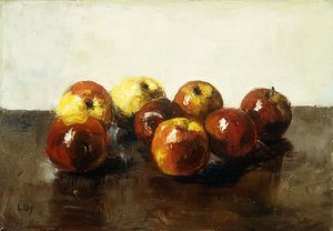 Ett stilleben av äpplen, av Lesser Ury