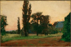 Kvällsstämning över det rhenska landskapet av Lesser Ury