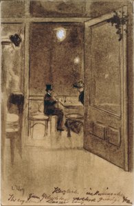 Café Bauer rum av Lesser Ury