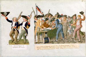 Lycklig avgång av arméns volontärer av Lesueur Brothers