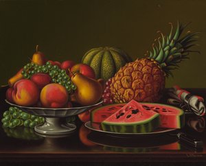 Stilleben med frukt (olja på duk)