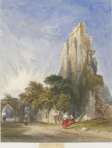 Croxden Abbey: akvarellmålning och [c 1830-1840] (målning)
