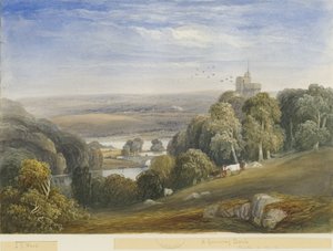 Greenway Bank - Lake: akvarellmålning och [c 1830-1840] av Lewis John Wood