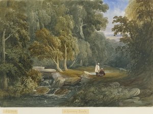 Greenway Bank: akvarellmålning och [c 1830-1840] av Lewis John Wood