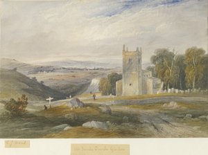 Grindon Church: akvarellmålning och [c 1830-1845]