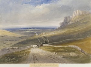 Purjolök - Rocks on the road to Flush: akvarellmålning och [c 1830-1840]