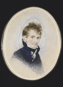 Porträtt av Paul Peckham, ca 1810-20 (akvarell på elfenben) av Lewis Peckham