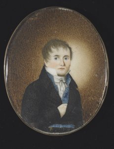 Självporträtt, ca 1810-20 (akvarell på elfenben) av Lewis Peckham