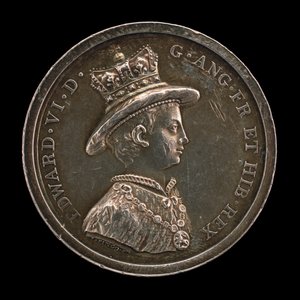 Edward VI, 1537-1553, kung av England 1547 Medalj för School of Christ