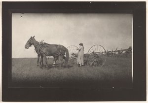[Bondgårdsscen, Massachusetts] av Lewis W. Hine