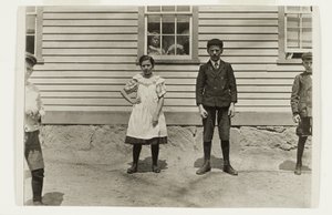 Edward St. Germain och hans syster Delia, Phoenix, Rhode Island, april 1909 av Lewis Wickes Hine