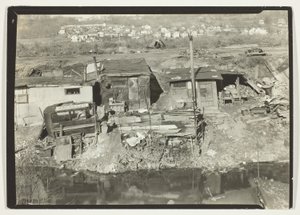 Bostadsområde för "Out-Of-Works" i Patterson, New Jersey av Lewis Wickes Hine