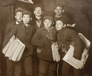 Tidningspojkar av Lewis Wickes Hine