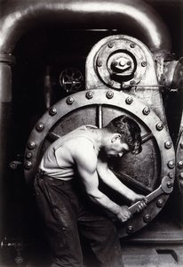 Powerhouse Mekaniker, c.1924; av Lewis Wickes Hine