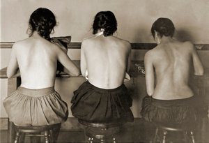 Symaskinsflickor, ca 1917
