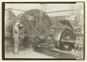 Gruvorna i dag med kablar (eldrivna). Det här är kraftrummet i en kolgruva i Pennsylvania av Lewis Wickes Hine