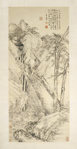 landskap efter jin GH AO och guan tong, från 1690-1770. av Li Shizhuo