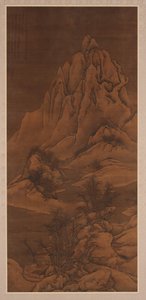 Snölandskap efter Guo Xi, Qingdynastin, 1702. av Li Yin