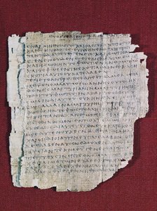 66 eller Bodmer II Papyrus, ca 200, nära fullständig kodex av Johannesevangeliet på grekiska, Bodmer bibliotek, Genève, Schweiz av Unbekannt Unbekannt