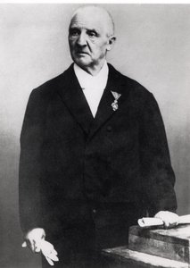 Anton Bruckner (1824-96) (s/v foto) av Unbekannt Unbekannt