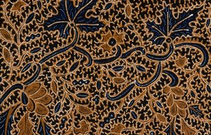 Batik med traditionell blomsterdesign, Surakarta, Java, Indonesien, detaljer av Unbekannt Unbekannt
