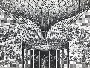 Cineorama av Raoul Grimoin-Sanson (1860-1941), cirkulärt projektionssystem förfader till Cinerama av Unbekannt Unbekannt