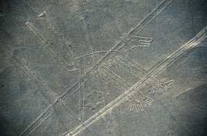 Hund, Nazca-linjer, Nazca, Peru, Nazca Civilization (foto) av Unbekannt Unbekannt
