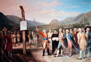 Grundandet av staden Ibarrada av Cristobal de Troya 1606, Ecuador av Unbekannt Unbekannt