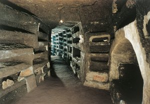 Galleri med Loculus Tombs (foto) av Unbekannt Unbekannt