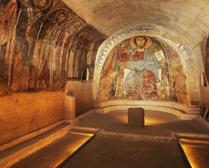 Italien, Apulien, Gravina i Puglia, klippkryptan av San Vito Vecchio-kyrkan av Unbekannt Unbekannt