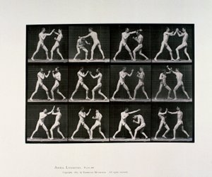Nakna manliga idrottare som boxas, c 1872-1885 av Unbekannt Unbekannt